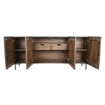 Sideboard DKD Home Decor Dark brown Dark grey Metal Mango wood 180 x 40 x 80 cm