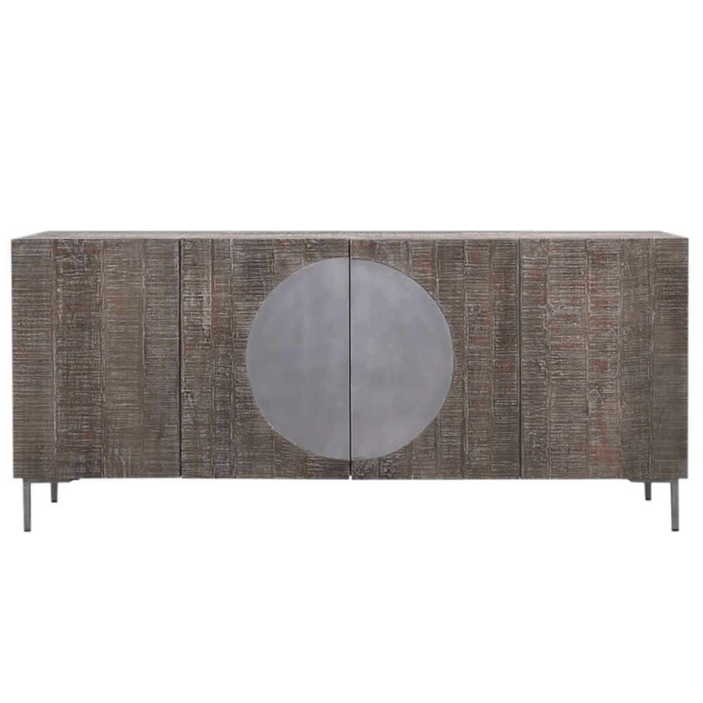 Sideboard DKD Home Decor Dark brown Dark grey Metal Mango wood 180 x 40 x 80 cm