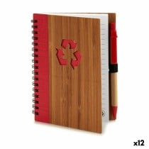 Cahier à Spirales avec Stylo Pincello AR1810137 1 x 16 x 12 cm Bambou (12 Unités)