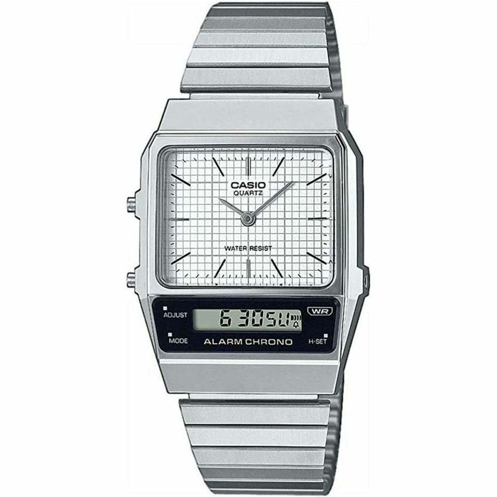 Unisex-Uhr Casio VINTAGE EDGY COLLECTION Silberfarben (Ø 40 mm) (Ø 32 mm)