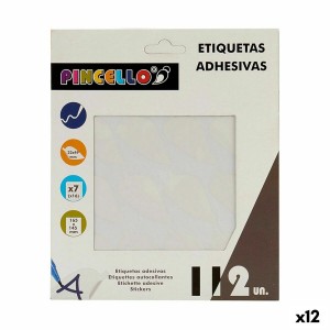 Klebeetiketten Pincello 1711079 Weiß 22 x 49 mm Blatt (12 Stück)