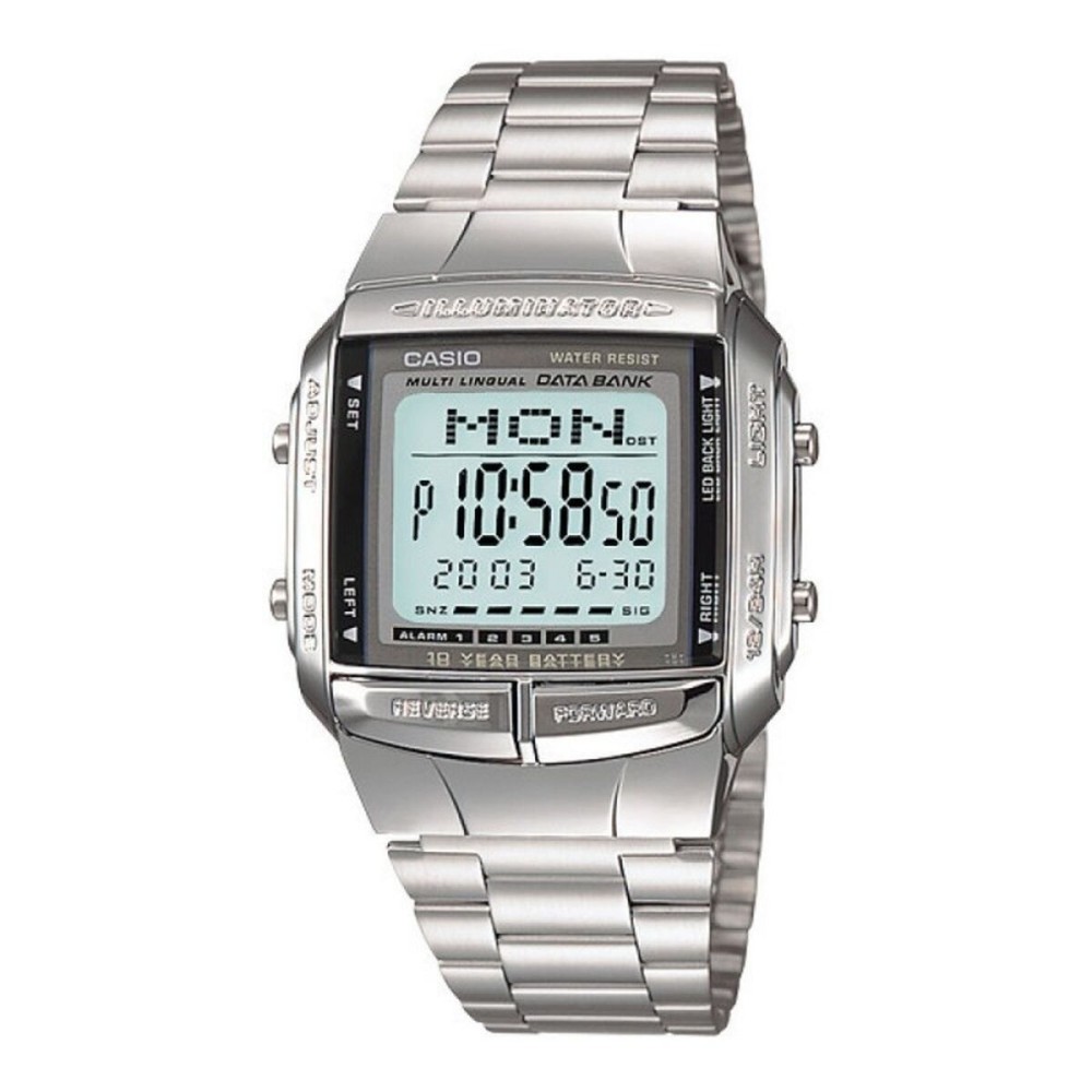 Herrenuhr Casio DATABANK Silberfarben (Ø 38 mm)