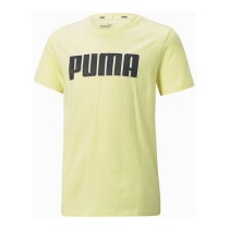 Child's Short Sleeve T-Shirt Puma  Alpha Graphic Yellow