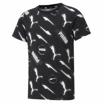 Child's Short Sleeve T-Shirt Puma AOP Black