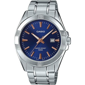 Herrenuhr Casio BOLD DATE - BLUE Silberfarben (Ø 43,5 mm)