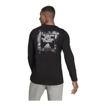 Men’s Long Sleeve T-Shirt Adidas Spray Graphic Black