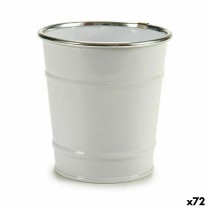 Blumentopf Würfel Weiß Silberfarben Zink 10,5 x 10,5 x 10,5 cm (72 Stück)