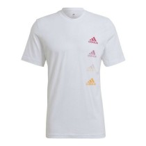 Men’s Short Sleeve T-Shirt Adidas Essentials Gradient White