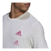 Men’s Short Sleeve T-Shirt Adidas Essentials Gradient White