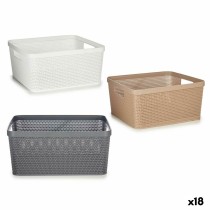 Multi-purpose basket Kipit 4730 White Beige Grey Plastic 10 L 36 x 15 x 29 cm (18 Units)