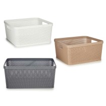 Multi-purpose basket Kipit 4730 White Beige Grey Plastic 10 L 36 x 15 x 29 cm (18 Units)