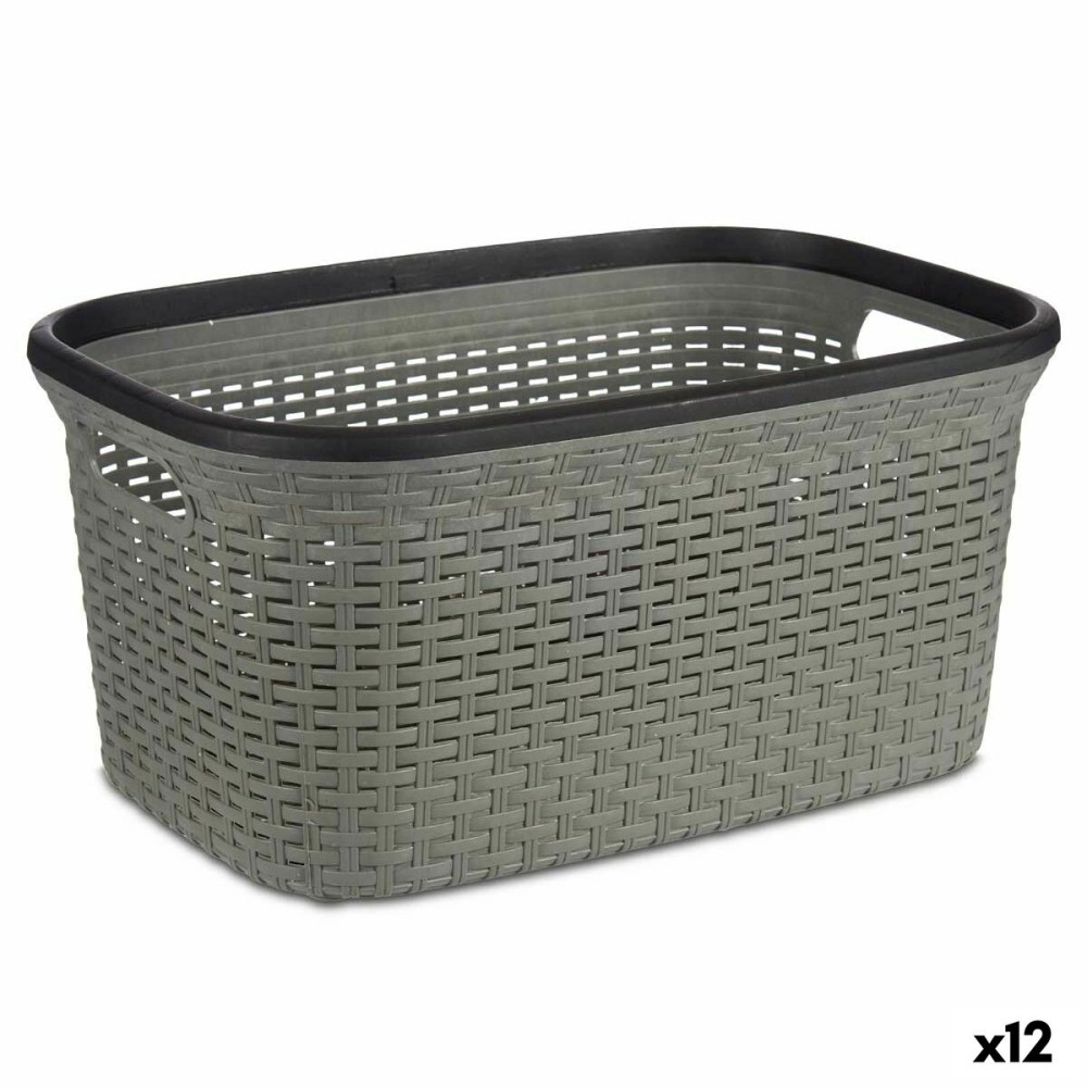 Wäschekorb Kipit TP7001-2 Grau Kunststoff 36 L 36 x 25,5 x 53 cm (12 Stück)