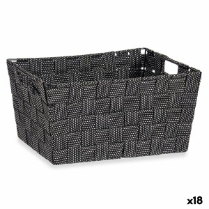 Panier Multi-usages Kipit A3-6883 Noir Tissu 30 x 14 x 20 cm 20 x 14 x 30 cm (18 Unités)
