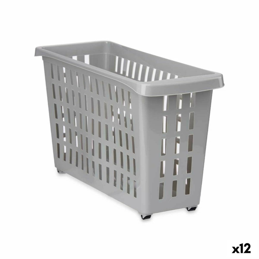 Kitchen Cupboard Organiser Kipit G-327-1 Grey 17,5 x 26 x 46 cm With wheels (12 Units)