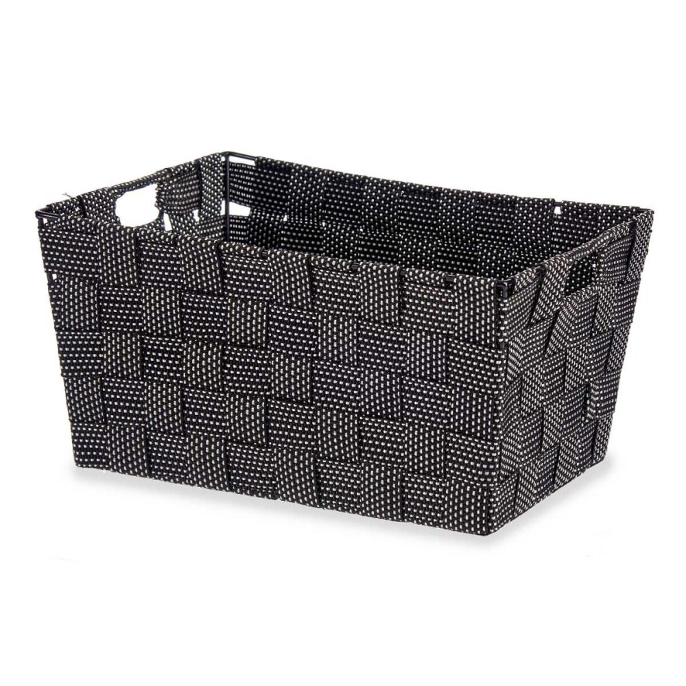 Panier Multi-usages Kipit A3-6883 Noir Tissu 30 x 14 x 20 cm 20 x 14 x 30 cm (18 Unités)