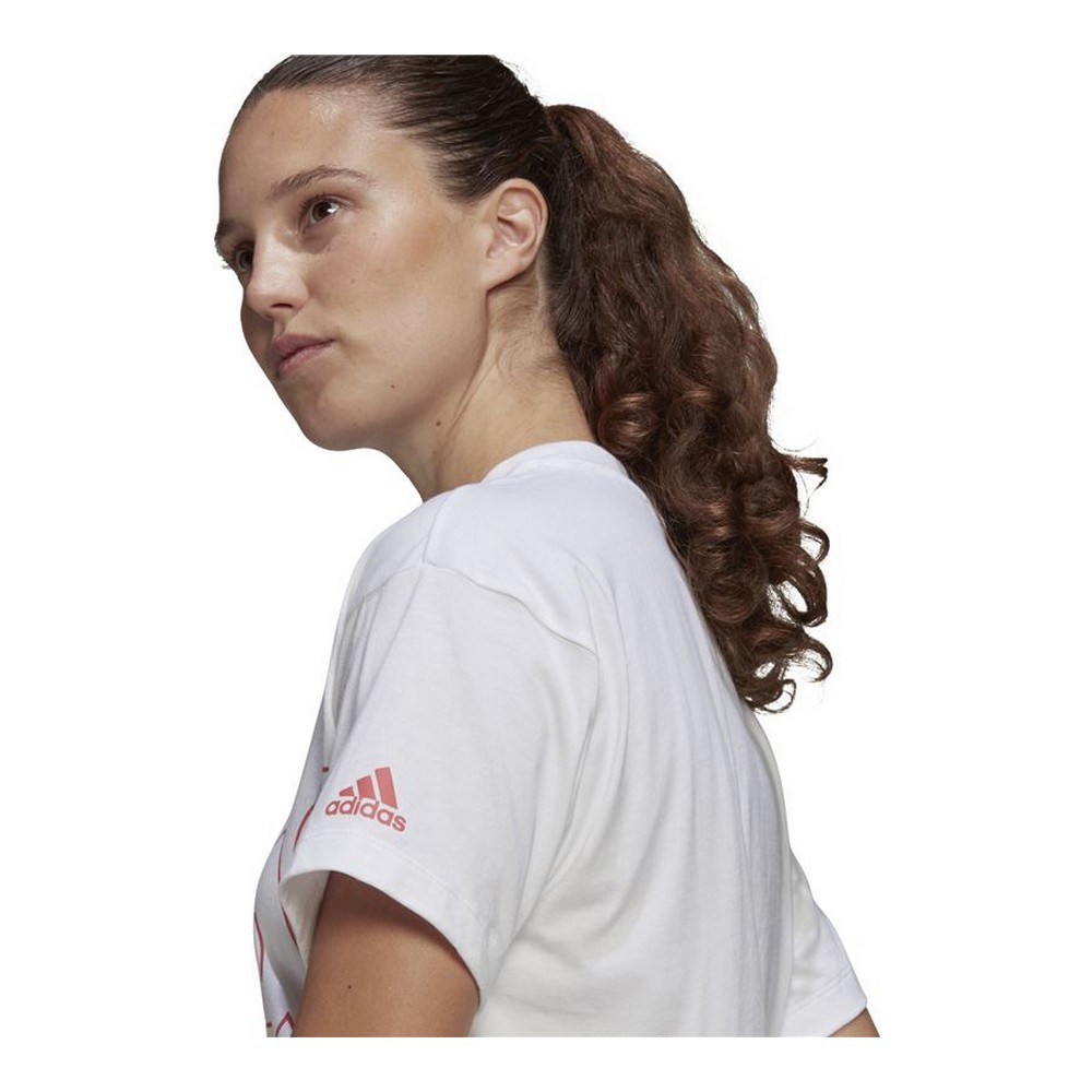 T-shirt à manches courtes femme Adidas Giant Logo Blanc