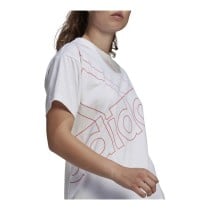 Women’s Short Sleeve T-Shirt Adidas Giant Logo White