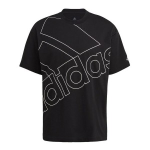 Herren Kurzarm-T-Shirt Adidas Giant Logo Schwarz