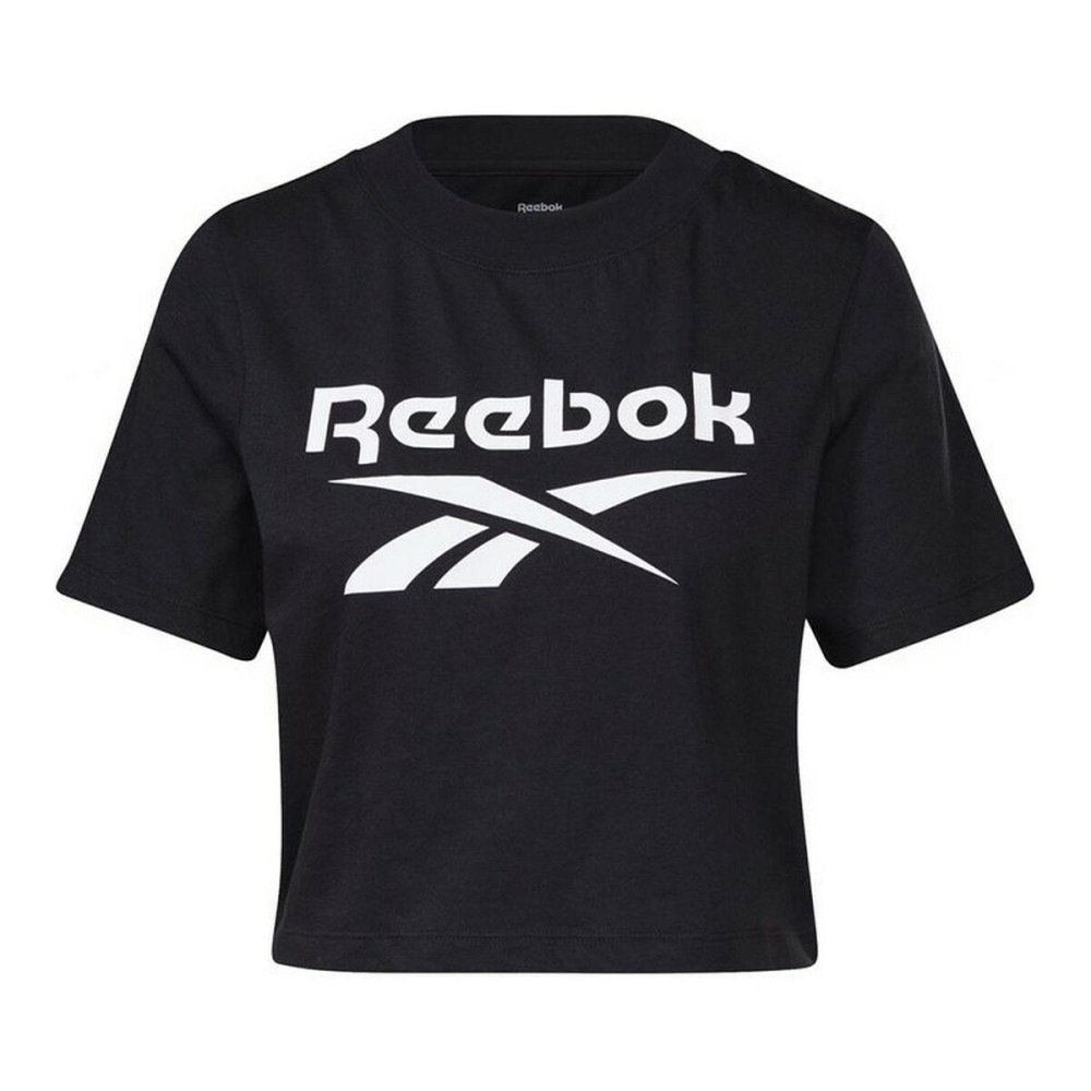 Women’s Short Sleeve T-Shirt Reebok Cropped Identity Black