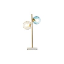 Tischlampe DKD Home Decor Bunt Gold Kristall Melamine 40 W 220 V 32 x 32 x 58 cm