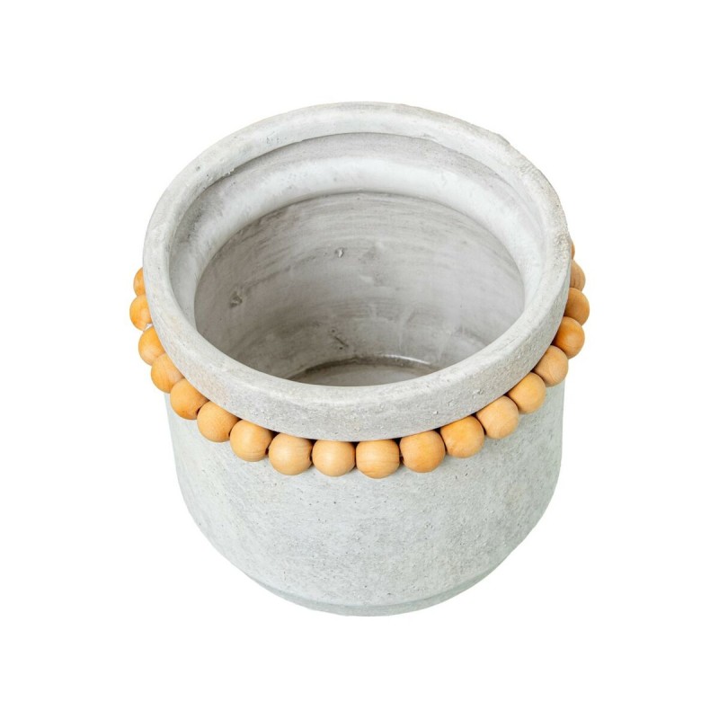 Cache-pot Alexandra House Living Gris Bois Céramique Boulettes 24 x 18 cm