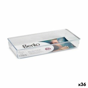 Organisateur polyvalent Berilo CH99113 Transparent Plastique 15,5 x 5,5 x 34,5 cm Polyvalents (36 Unités)