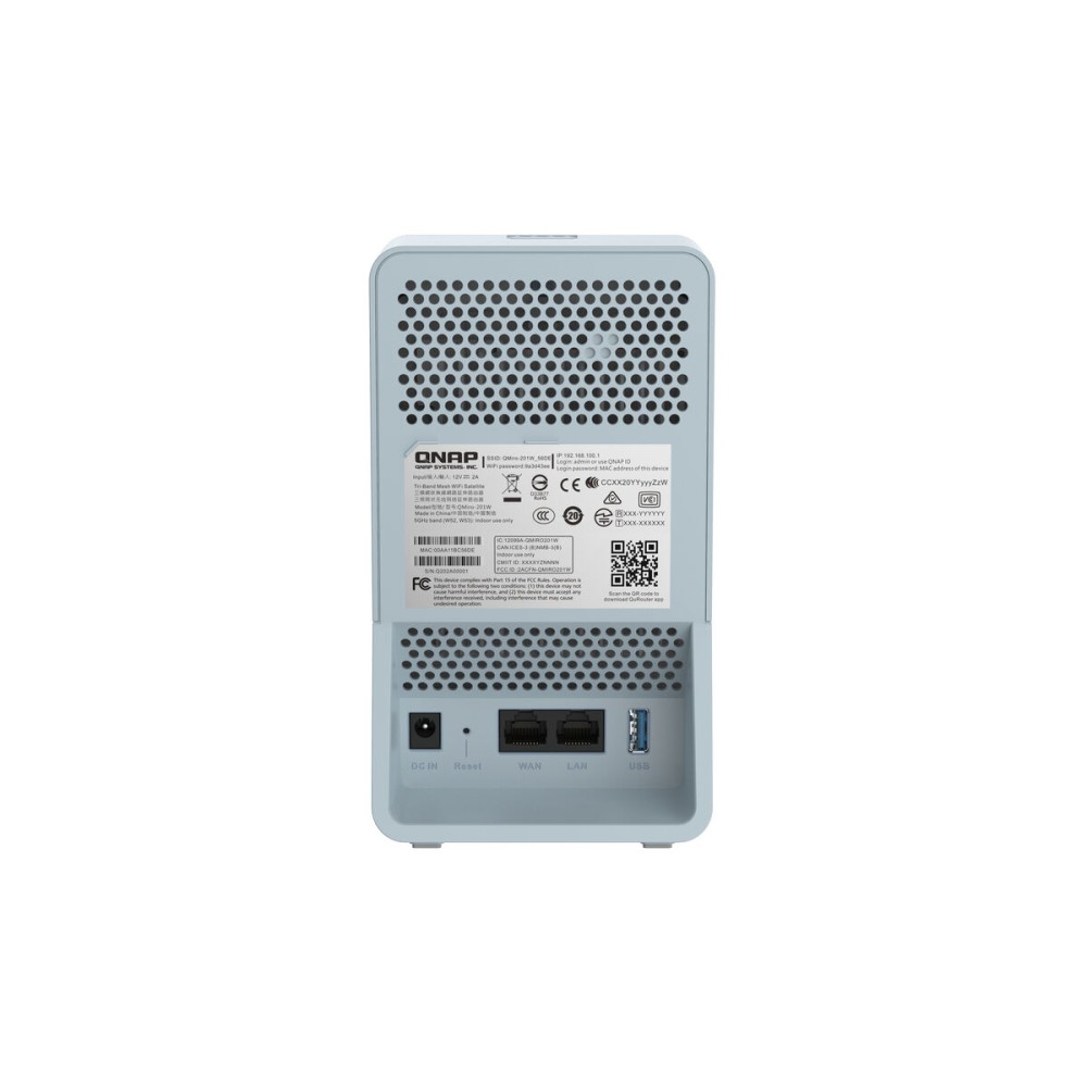 Router Qnap QMiro-201W Blue USB RJ45 Ethernet LAN USB 3.2 USB x 3 Bluetooth Wi-Fi Wi-Fi 5 GHz