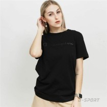 Damen Kurzarm-T-Shirt Champion Crewneck Schwarz