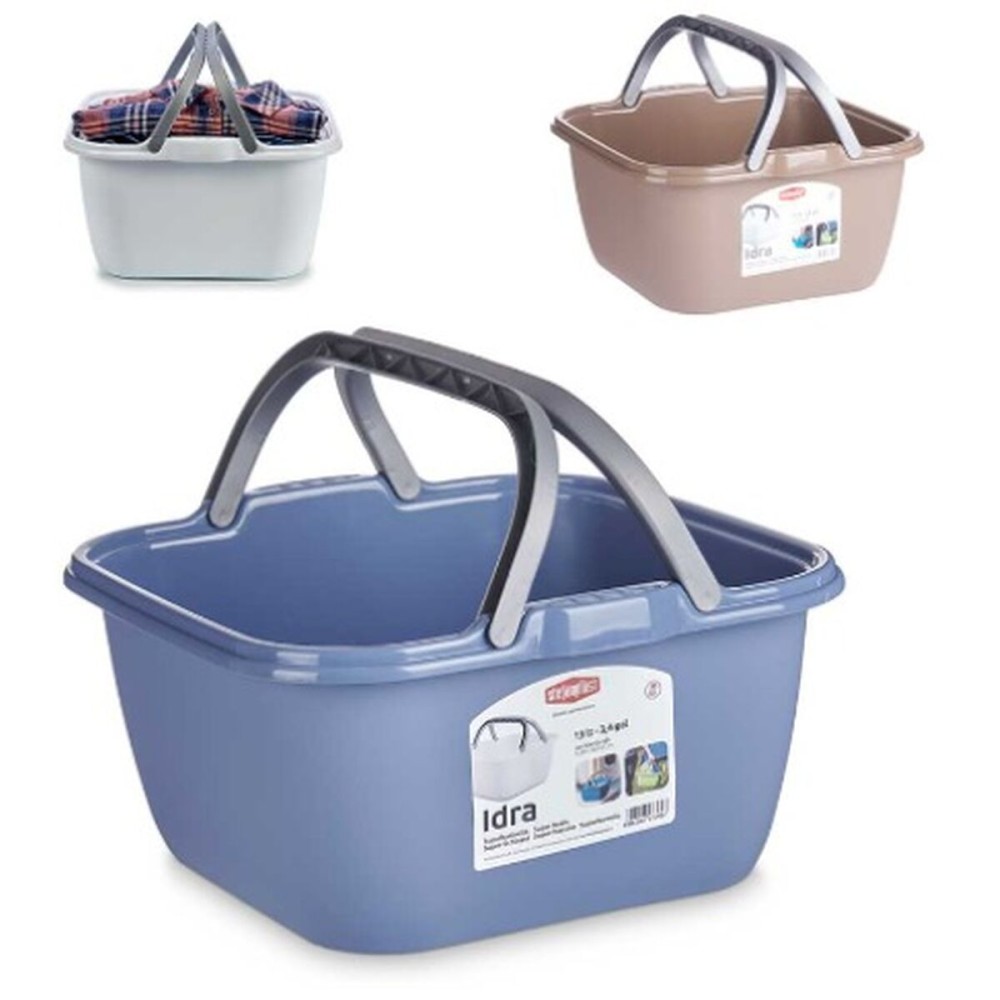 Panier à linge Stefanplast PR129V Plastique 13 L 36 x 18 x 34,5 cm Avec des poignées (48 Unités)