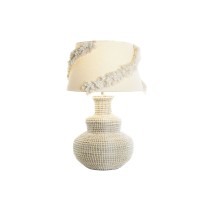 Lampe de bureau DKD Home Decor Blanc Marron 50 W 220 V 42 x 42 x 70 cm