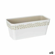 Blumenkasten Stefanplast Cloe Weiß Kunststoff 13,3 x 12,3 x 29,3 cm (12 Stück)