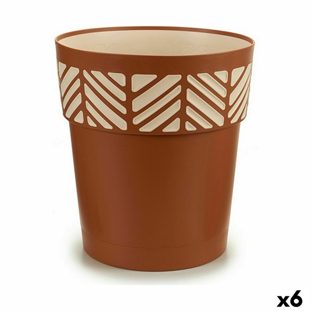 Pot auto-arrosant Stefanplast Orfeo Terre cuite Plastique 29 x 29 x 29 cm (6 Unités)