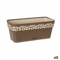 Blumenkasten Stefanplast Cloe Braun Kunststoff 13,3 x 12,3 x 29,3 cm (12 Stück)