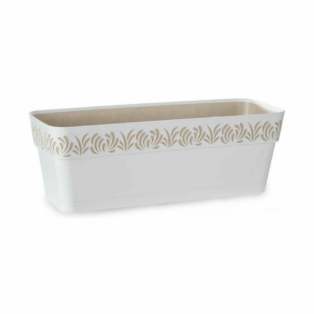 Planter Stefanplast Gaia White Plastic 49,5 x 17 x 19 cm (12 Units)