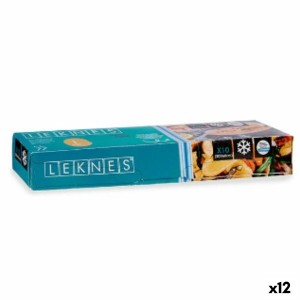 Wiederverwendbare Säcke für Lebensmittel Leknes 190939000480 Blau Polyäthylen 7 L 30 x 40 cm ziplock (12 Stück)