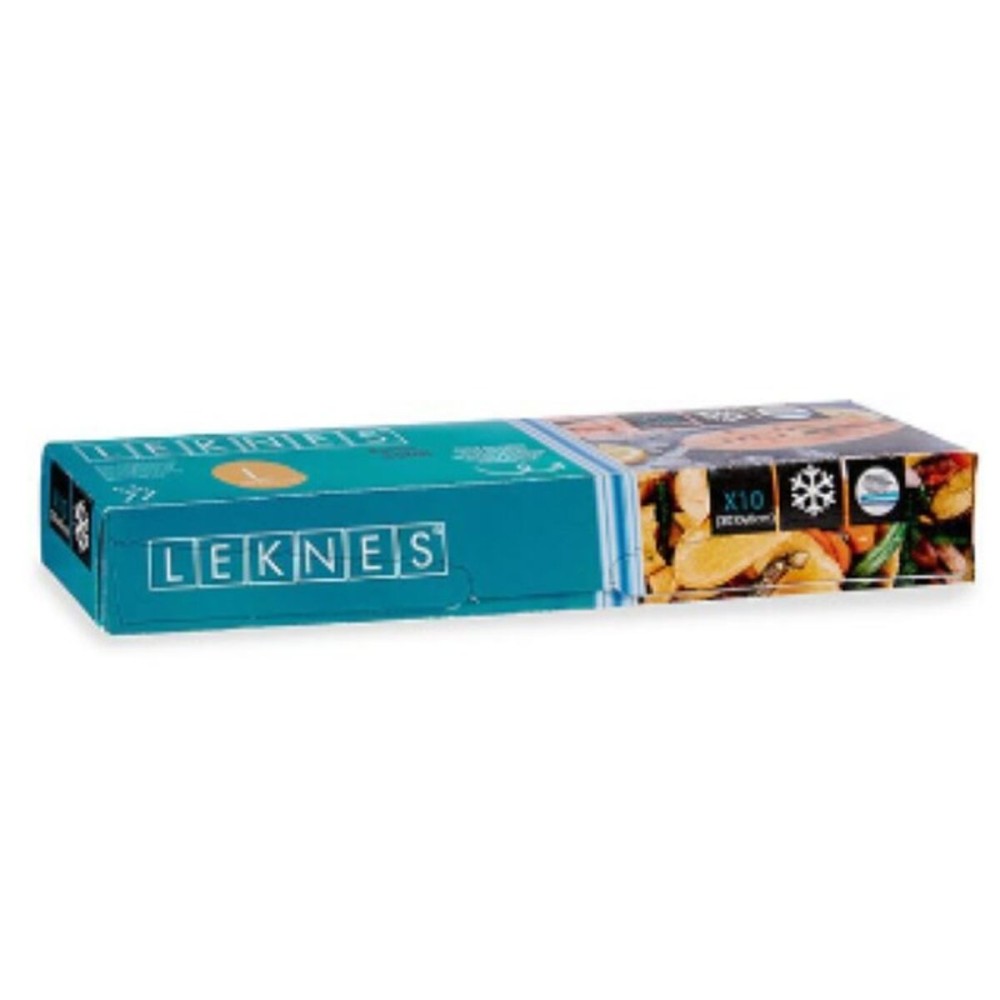 Wiederverwendbare Säcke für Lebensmittel Leknes 190939000480 Blau Polyäthylen 7 L 30 x 40 cm ziplock (12 Stück)