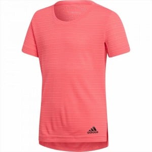 Child's Short Sleeve T-Shirt Adidas G CHILL TEE  Pink Polyester