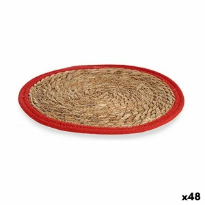 Untersetzer natürlich Rot 35 x 1 x 35 cm (48 Stück)