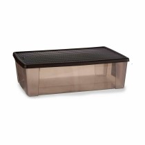 Aufbewahrungsbox mit Deckel Stefanplast Elegance Braun Kunststoff 30 L 38,5 x 17 x 59,5 cm (6 Stück)