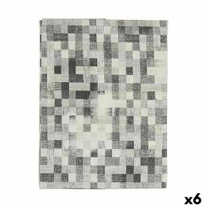 Stain-proof tablecloth Kinvara CUADROS-G Grey Thin canvas Anti-stain Frames 140 x 180 cm (6 Units)