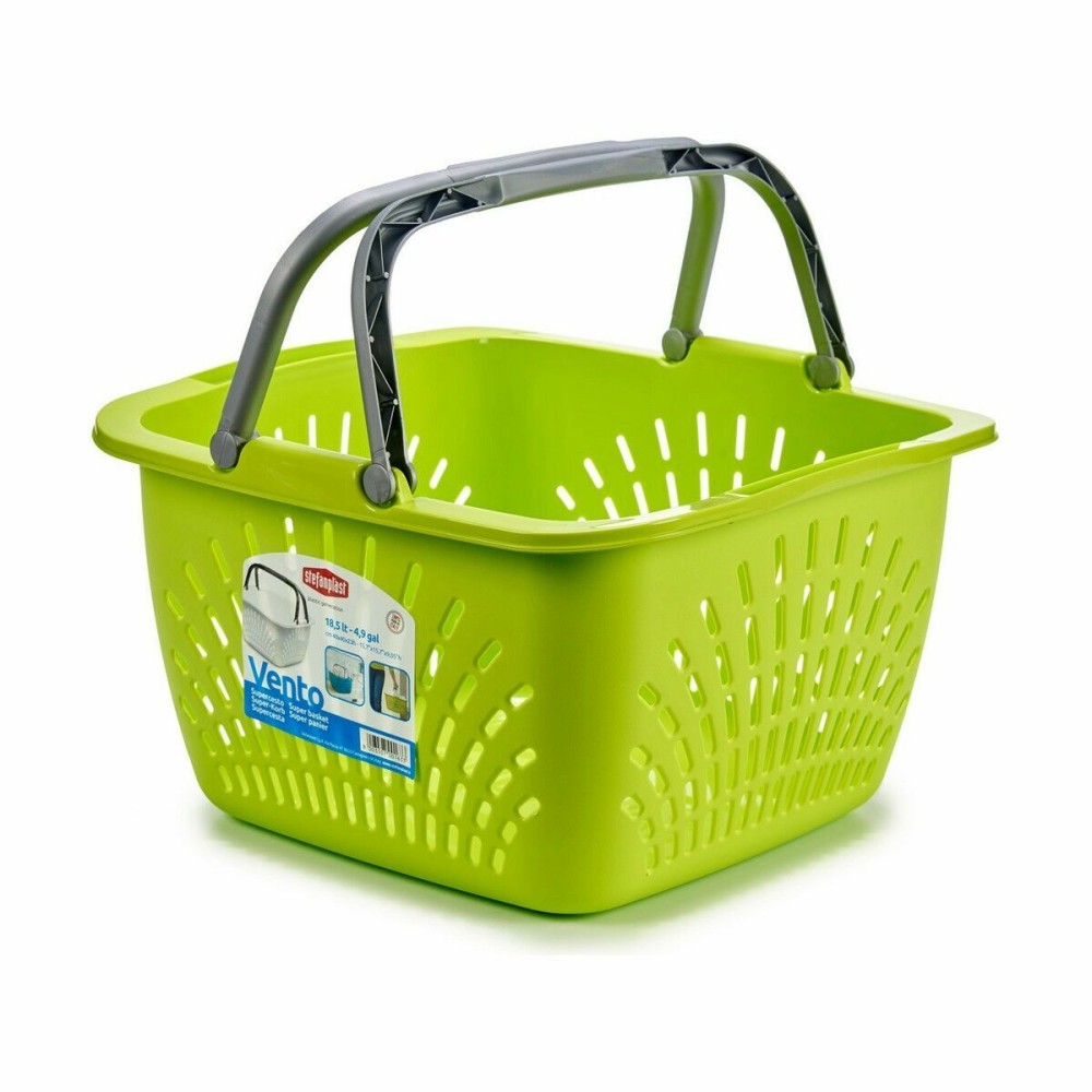 Laundry Basket Stefanplast PR163P Brown Plastic 18 L 39 x 21,5 x 39 cm With handles (30 Units)