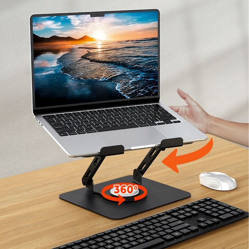 Notebook Stand Media Tech MT2662 Silicone Aluminium Carbon steel