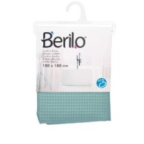 Shower Curtain Berilo SC-POLY-UD1-GREEN Turquoise Green Polyester 180 x 180 cm Points (12 Units)