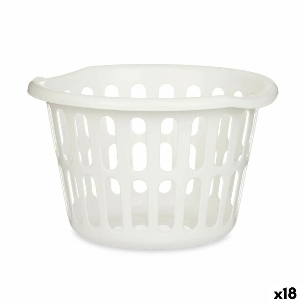 Korb Kipit 8066-W Weiß Polypropylen 27 L 40 x 25 x 40 cm (18 Stück)