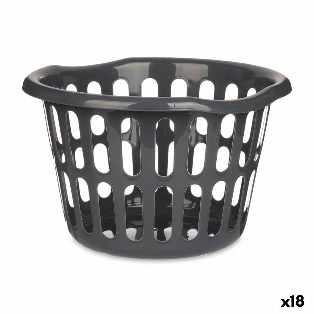 Korb Kipit 8066-A Anthrazit Polypropylen 27 L 40 x 25 x 40 cm (18 Stück)