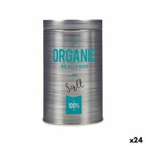 Salt cellar Kinvara Organic Grey Tin 10,4 x 18,2 x 10,4 cm Salt (24 Units)