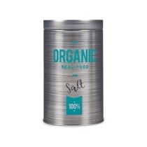 Salt cellar Kinvara Organic Grey Tin 10,4 x 18,2 x 10,4 cm Salt (24 Units)
