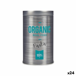 Boîte en métal Kinvara Organic Gris Fer blanc 10,4 x 18,2 x 10,4 cm Pâtes (24 Unités)