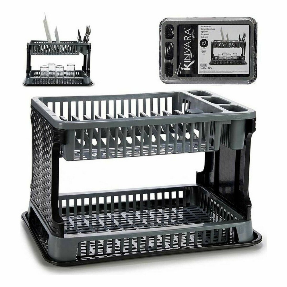 Draining Rack for Kitchen Sink Kinvara TP7071 Grey 44,5 x 30,3 x 27 cm 44,5 x 8,7 x 30,3 cm (10 Units)