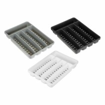 Range-couverts Kinvara CN19128-1 Blanc Noir polypropylène 22,5 x 4,5 x 32 cm (24 Unités)